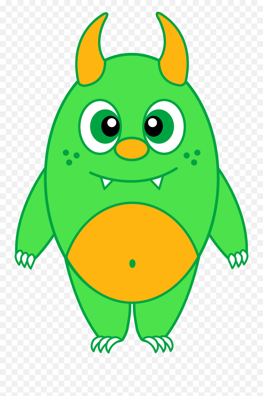 Green Eyes Clipart Baby Eye - Green Monster Clipart Png Cartoon Monster Clipart Emoji,Green Eye Emoji