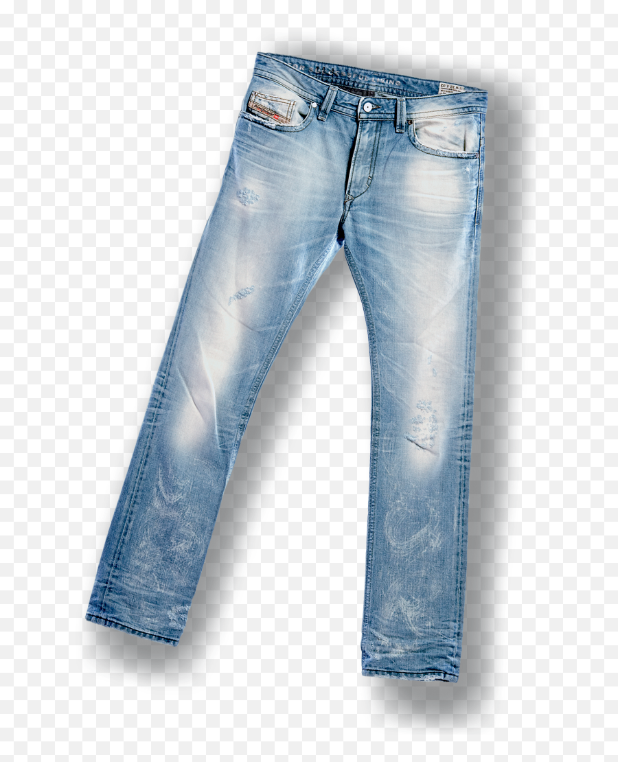 Clipart Pants Bell Bottom Jeans - Blue Mens Jeans Faded Emoji,Cartoon Emoji Pants