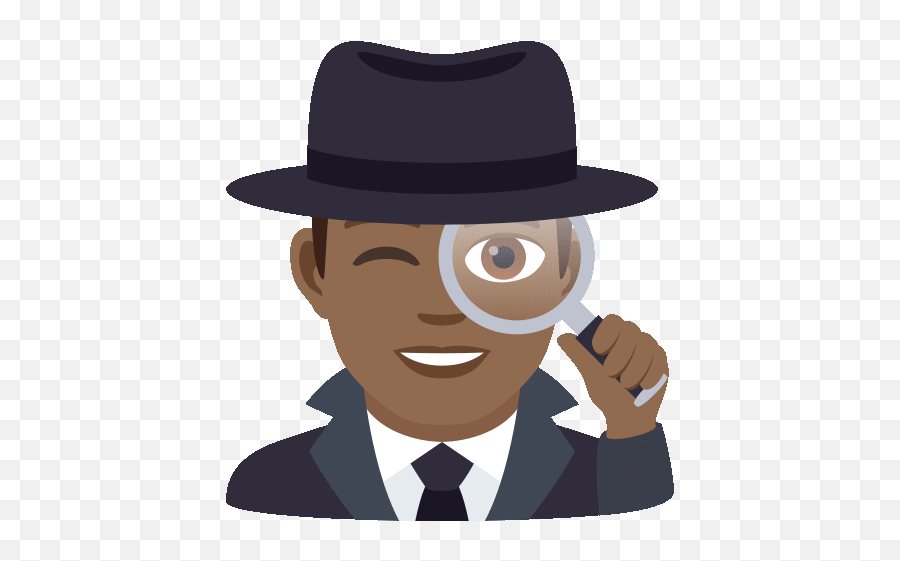 Man Detective Joypixels Gif - Joypixels Emoji,Headscratch Emoji
