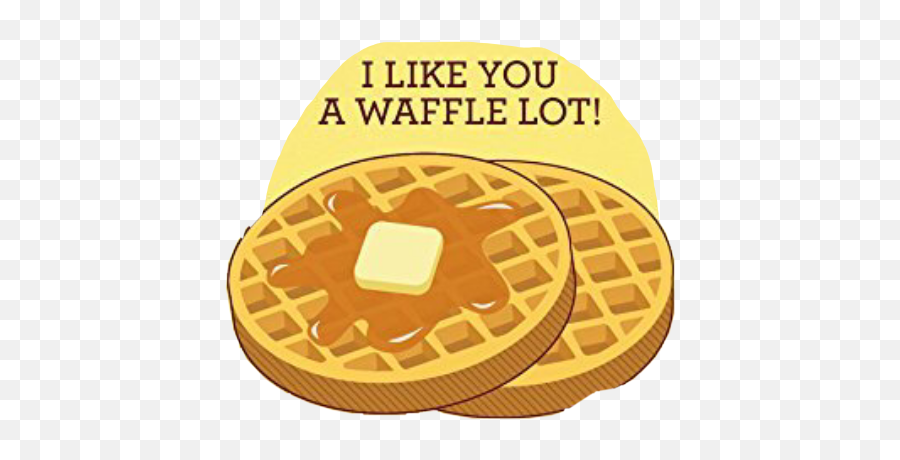 Waffle Waffles Butter Funny Sticker By Katelyn H - Waffle Valentines Card Emoji,Emoji Puns