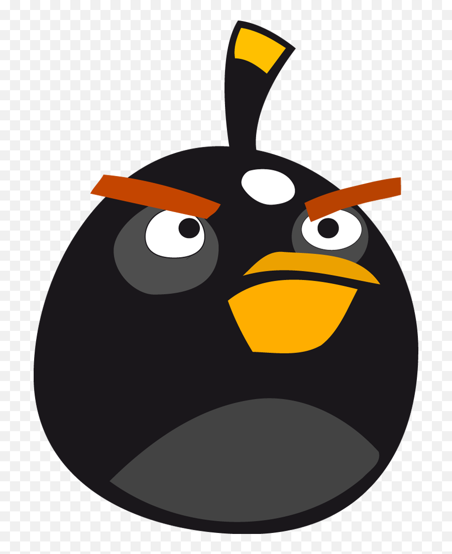 Black Angry Bird Png Transparent Png - Angry Birds Bomb Bird Emoji,Angry Bird Emoji