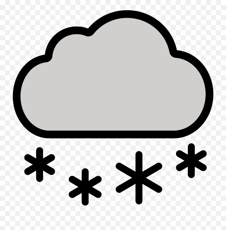 Cloud With Snow Emoji Clipart Free Download Transparent - Nube Con Nieve Emoji,Android Rainbow Emoji