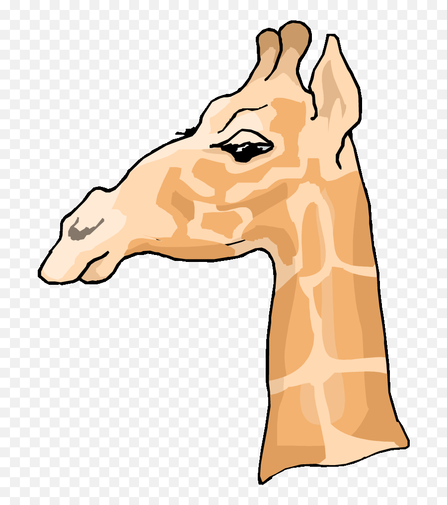 Giraffe Head Side View Drawing - Cartoon Giraffe Head Profile Emoji,Giraffe Emoji Whatsapp