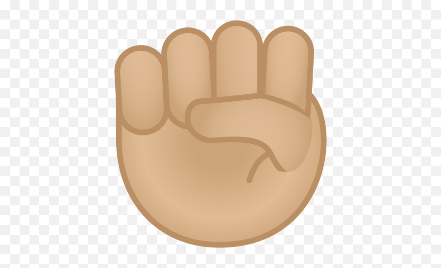 Raised Fist Emoji With Medium - Light Skin Tone Meaning Emoji Puño En Alto,Fist Emoji Png