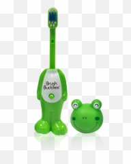 Poppinu0027 Leapin Louie Frog Toothbrush - Dot Emoji,Button-pushing Emoji