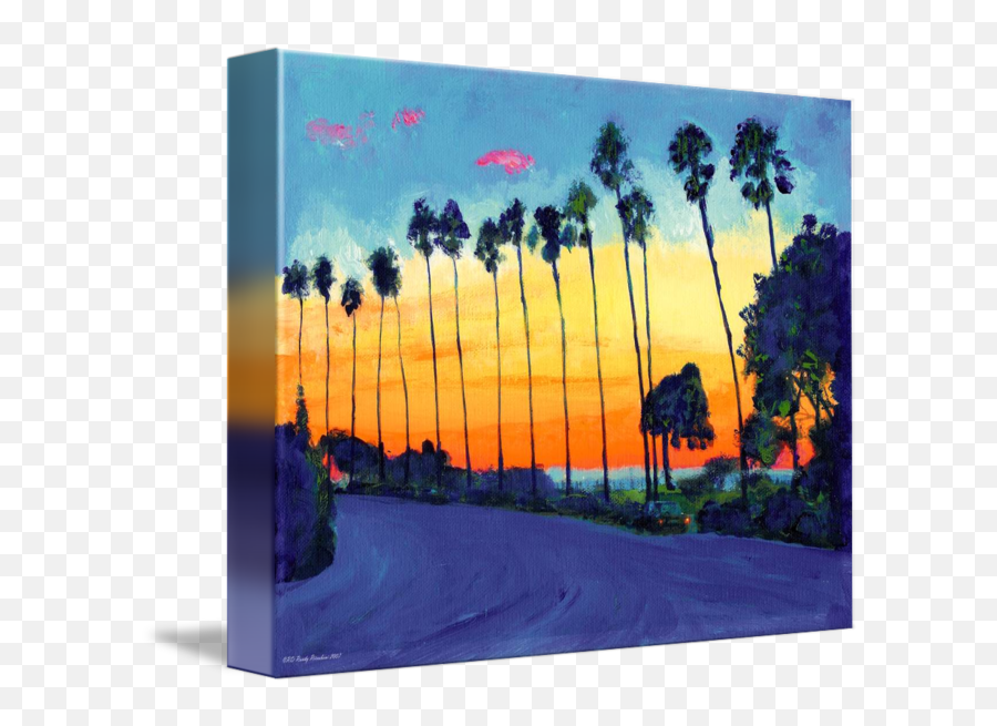California Sunset La Jolla California - Sunset In Village Drawing Emoji,Trees Emotion Paintings