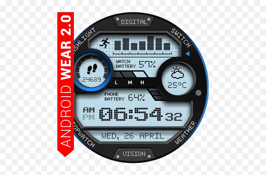Updated Digital Vision Watch Face Android App Download - Digital Vision Watch Face Emoji,Best App For Emojis For Gear S2