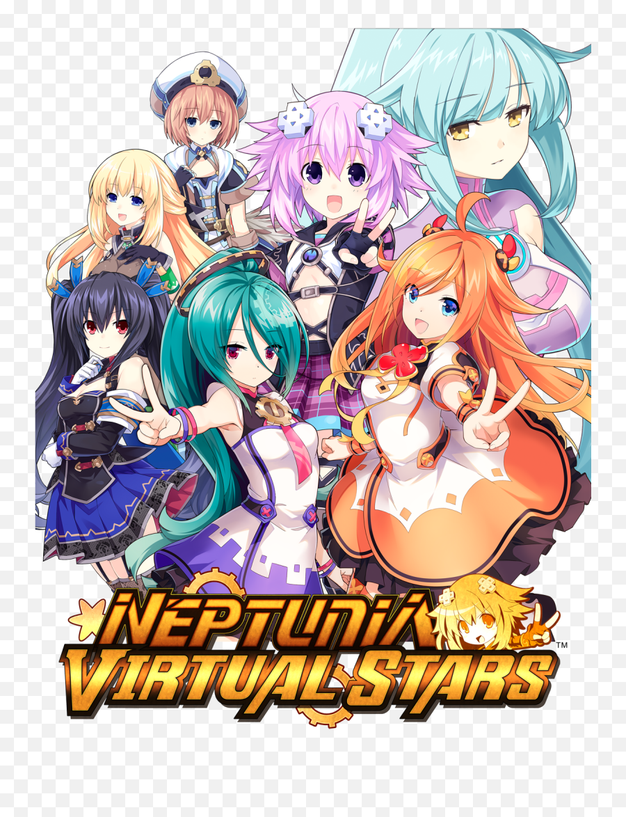 Neptunia Virtual Stars - Neptunia Virtual Stars Cover Emoji,Stars & Stripes Emoticons