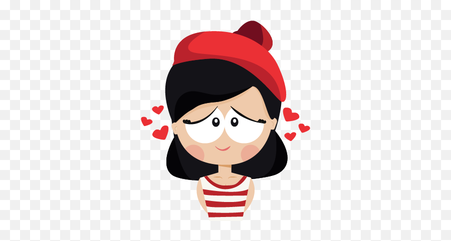 Cute Girl Sticker Effects By Arturo Estrada De Leon - Hungry Sad Face Cartoon Emoji,Girls Use Emotion Faces