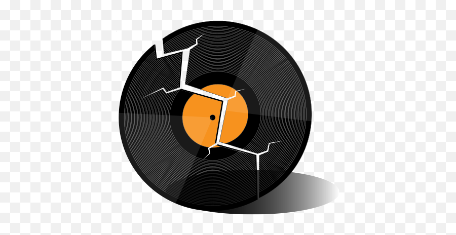 Broken Vinyl Record Illustration Vector - Transparent Broken Record Png Emoji,Vinyl Emoji Transparent