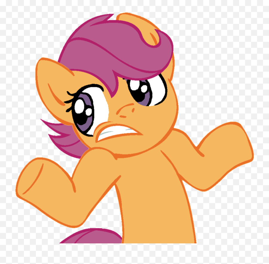 Ponies - Mlp Shrug Png Emoji,Shrug Confussed Emoticon