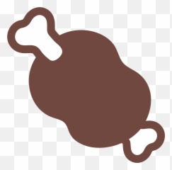 Meat Clipart Emoji Meat Emoji - Cartoon Meat On The Bone,Meat Emoji