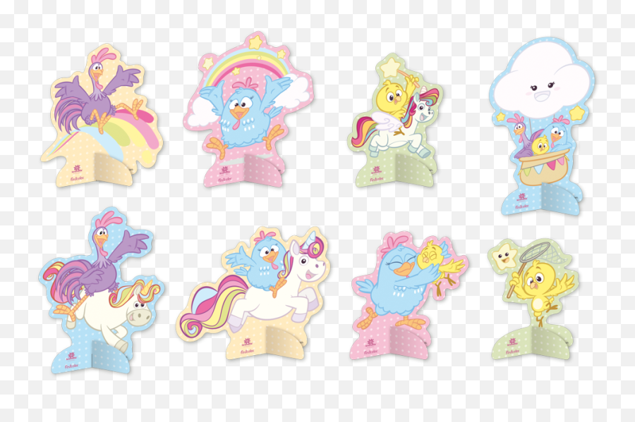 Mesa Galinha Pintadinha Candy - Personagens Galinha Pintadinha Candy Color Png Emoji,Mesa De Bolo Emoji Decorada Com Flores