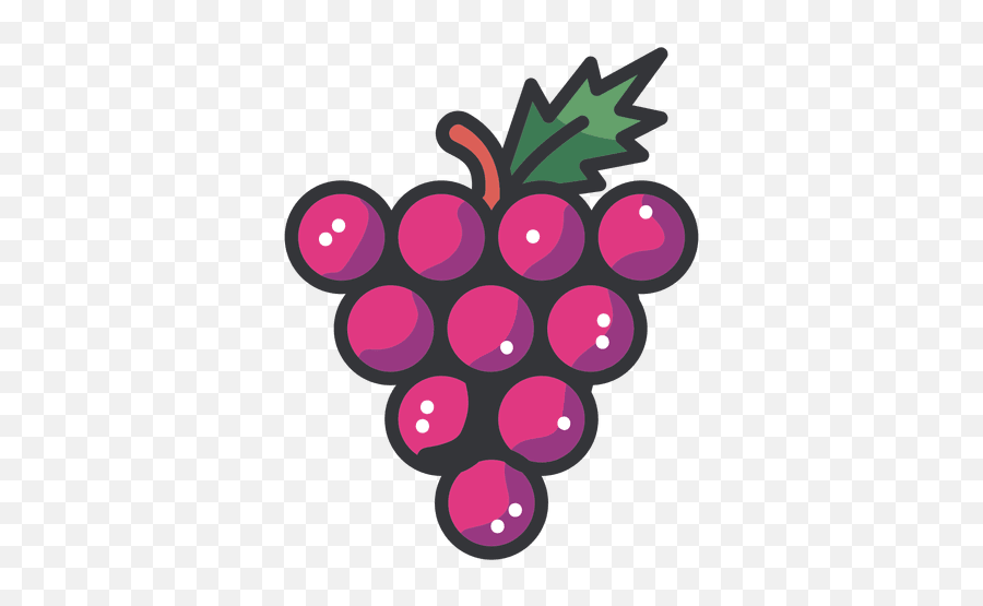 Grapes Cluster Icon Transparent Png - Dibujo De Uva Png Emoji,Black Grapes Emoji