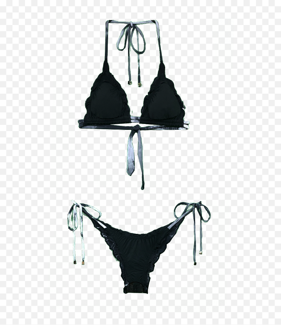 Bikini - Solid Emoji,Bikinis Emojis Black