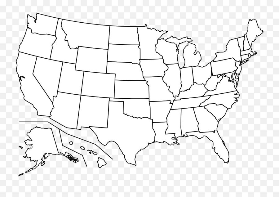 Us Map Blank Outline Emoji,Blank State Emoji