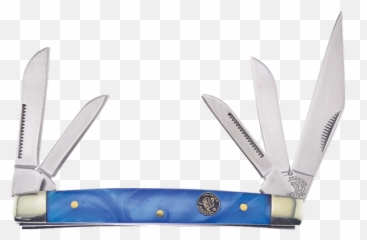 Crowing Rooster Blue Bayou Big Game Trapper 4 14 Pocket Emoji,Hand And Knife Emoticon
