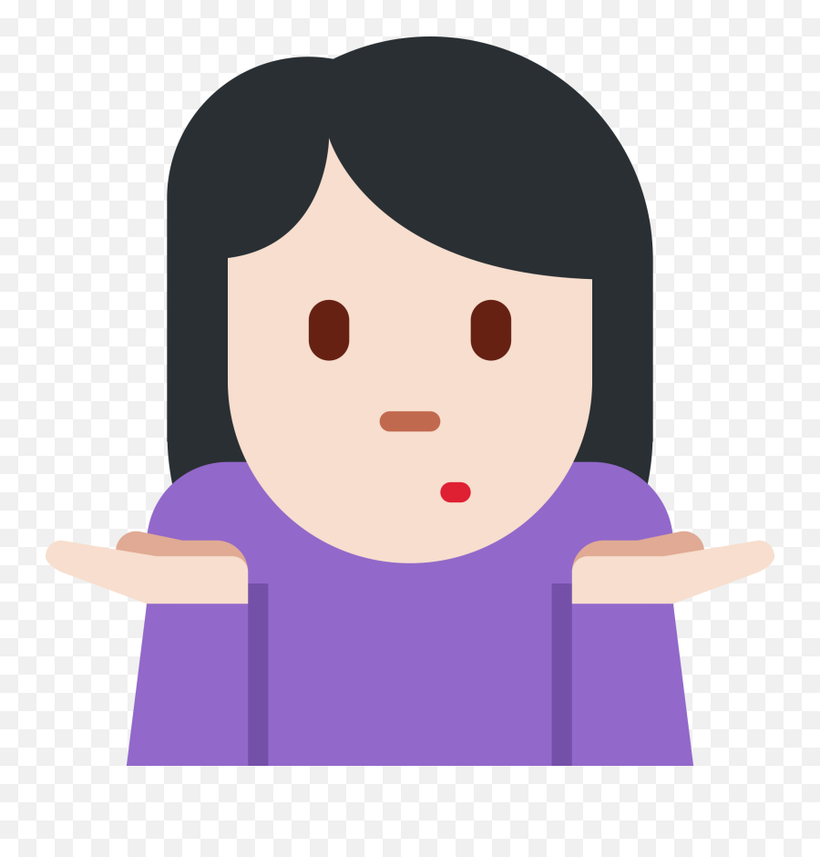 Person Shrugging Emoji With Light - Shrug Emoji,Shrug Emoji