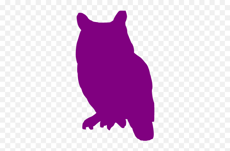 Purple Owl Icon - Free Purple Animal Icons Emoji,Owl Emoticon For Facebook