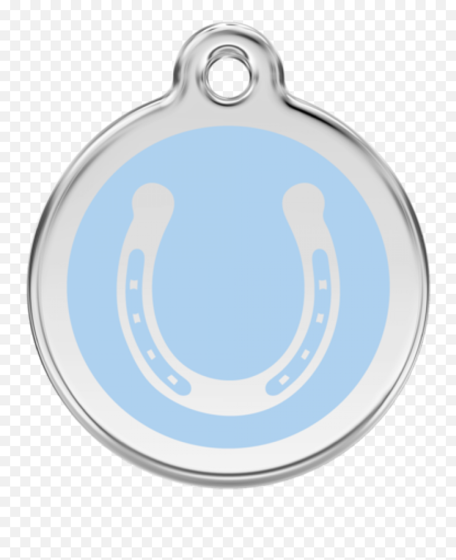 Light Blue Horseshoe Pet Tag - Solid Emoji,Horseshoe Emoticon