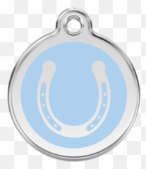 Light Blue Horseshoe Pet Tag - Solid Emoji,Horseshoe Emoticon