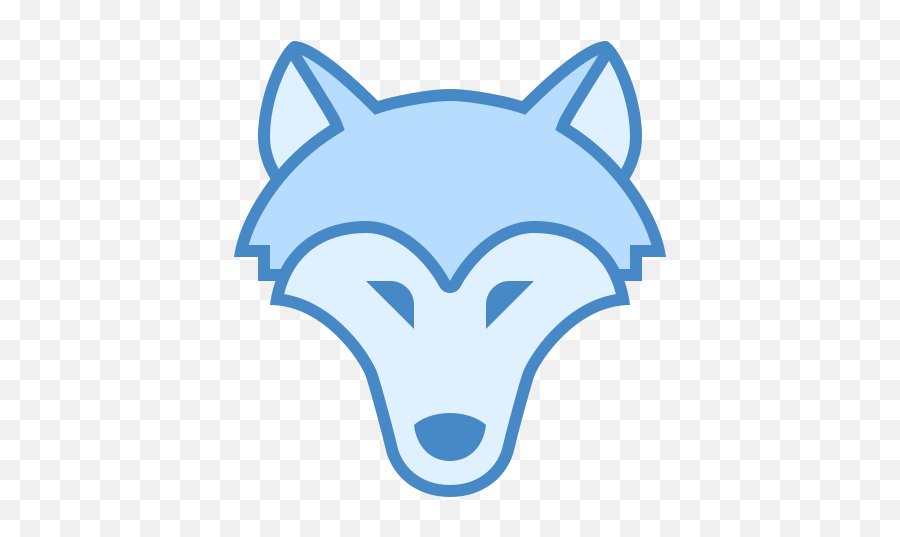 Wolf Icon In Blue Ui Style Emoji,Wolf Emojio