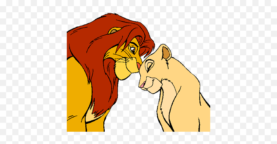 Simba And Nala Cartoon - Clip Art Library Simba And Nala Clipart Emoji,Simba Emoji