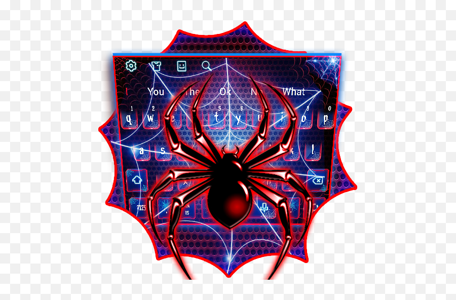 Amazing Neon Spider Keyboard - Spider Web Emoji,Spider Web Emoji
