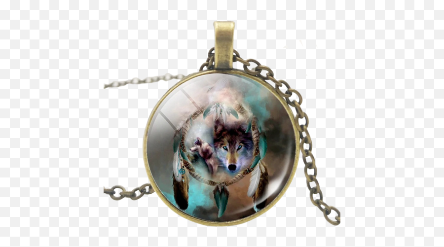 Wolf Necklaces - Wolf Dreams Of Peace Emoji,Emotion Necklace Colors
