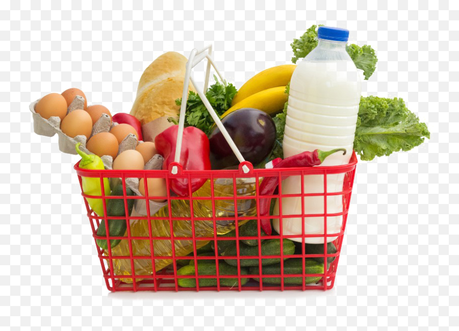 Grocery Cart Filled With Groceries - Transparent Grocery Basket Png Emoji,Grocery Cart Emoji