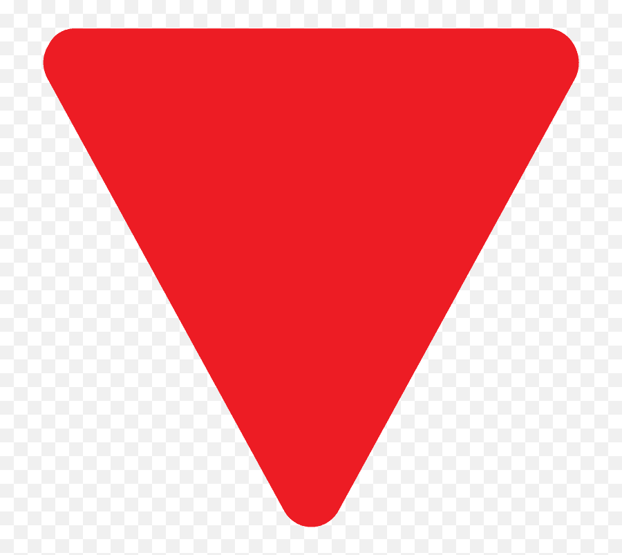 Red Triangle Pointed Down Emoji Clipart - Transparent Red Triangle Png,Triangle Emoji