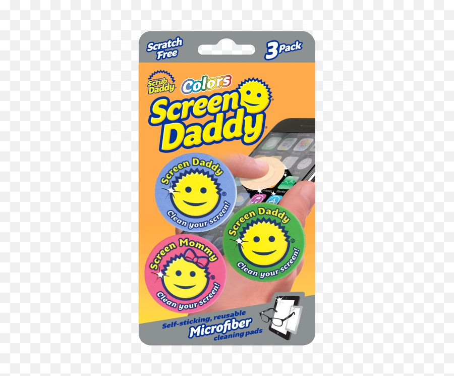 Screen Daddy Original 2ct U2013 Scrub Daddy Smile Shop - Cleaning Emoji,Emoticon Erasers