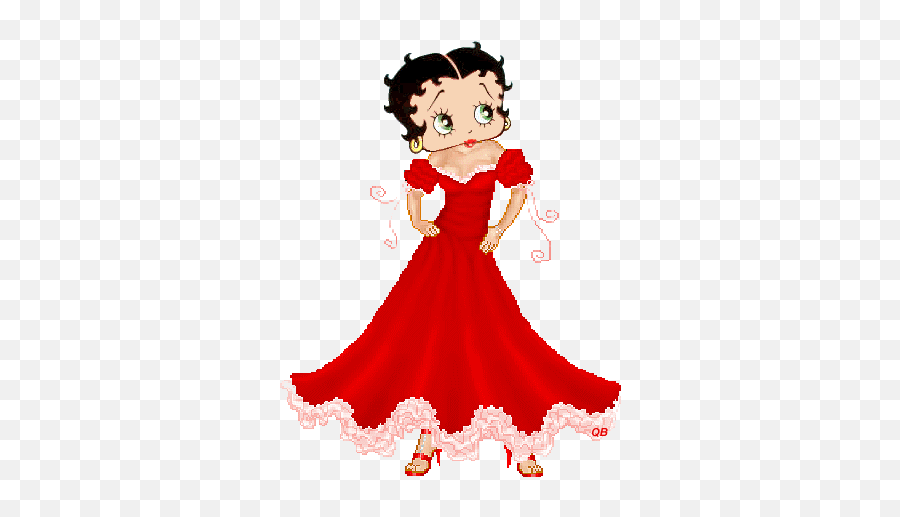 Betty Boop Comments And Graphics Codes - Red Dress Gif Cartoon Emoji,Emojis De Whatsapp Tacones