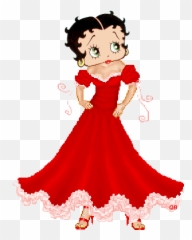 Betty Boop Comments And Graphics Codes - Red Dress Gif Cartoon Emoji,Emojis De Whatsapp Tacones