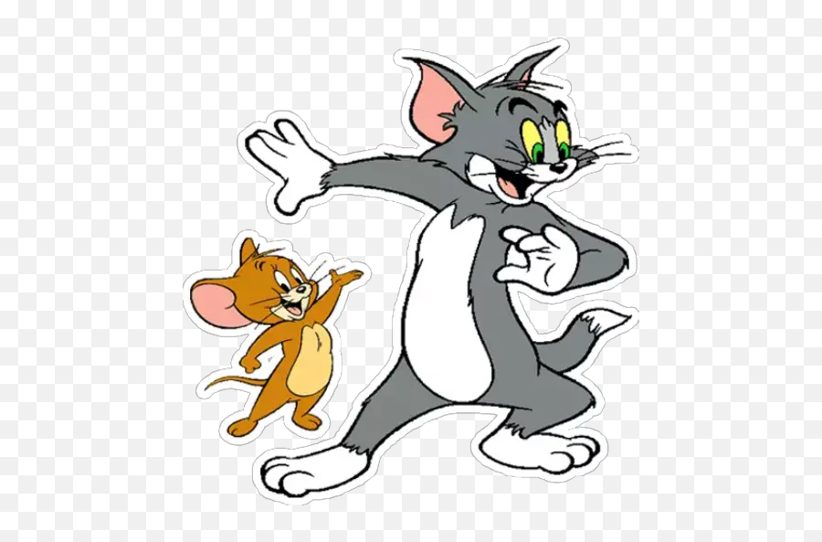 Tom U0026 Jerry Figurinhas Para Whatsapp - Cartoon Tom Ve Jerry Emoji,Emoticons Do Whatsapp De Assustado