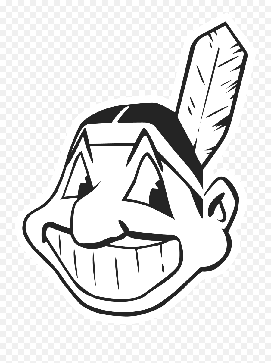 Pin - Cleveland Indians Black And White Emoji,Chief Wahoo Emoji