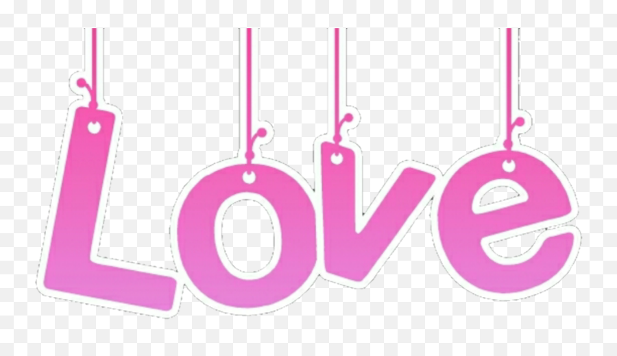 Love Overlays Overlay Text Sticker By Nekozu - Girly Emoji,Hanging Emoji Text