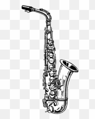 Sax Jazz Saxophone Music Drawn Sticker By Theslin - Saxophone Black And White Emoji,Jazz Emoji