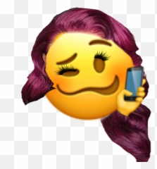 Emoji Makeupselfie Sticker - Happy,Emoticon Putting On Makeup