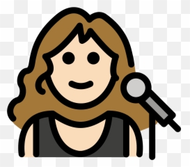 Woman Singer Emoji Clipart Free Download Transparent Png - Happy,Audio Emoji