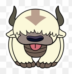 Avatar The Last Airbender Appa Sticker - Appa Avatar The Last Airbender Chibi Emoji,Gumball Darwin Smiley Face Emoticon