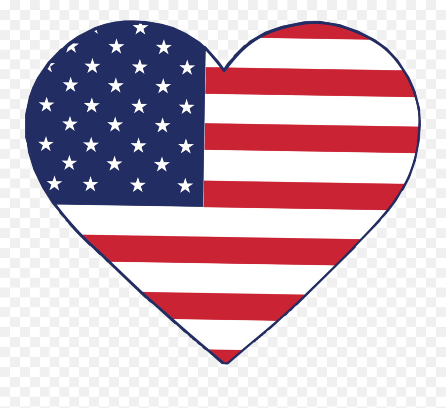 The Most Edited - Heart With American Flag Emoji,Huaso Emoticon