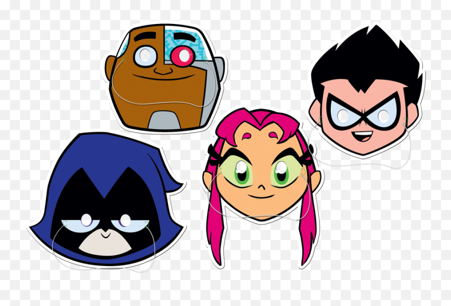 Teen Titans Go Characters - Rosto Jovens Titãs Emoji,Teen Titans Emoticons