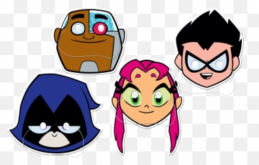 Teen Titans Go Characters - Rosto Jovens Titãs Emoji,Teen Titans Emoticons