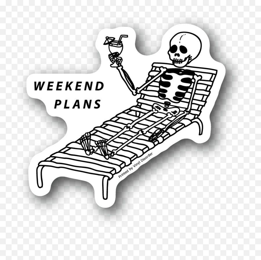 Skeleton Weekend Plans Sticker Emoji,Grindr Emoticon Meanings Bear Otter