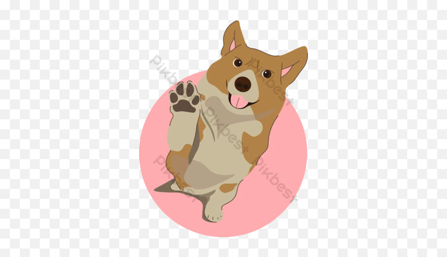 Cute Corgi Crying Dog Cartoon Png Images Psd Free Download Emoji,Dog Paw Print Emoticon
