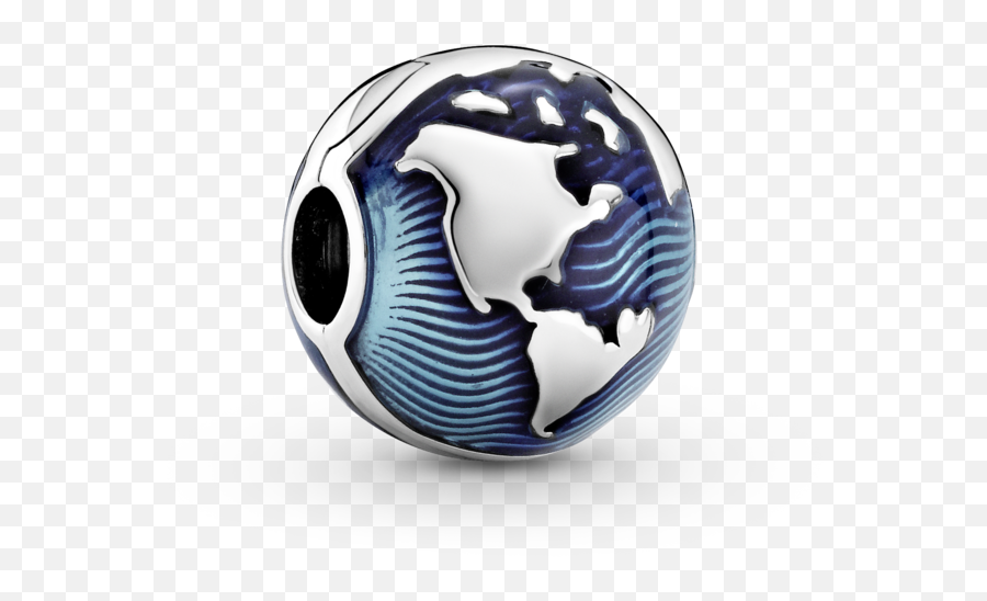 Blue Globe Clip Charm Emoji,Love Emoticon Earrings And Sterling Silver