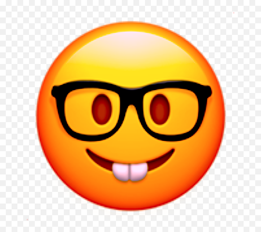 Poulpix Emoji,Glasses Nerd Emoji