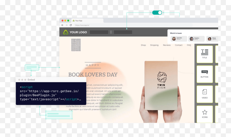 Bee Plugin Embeddable Email And Landing Page Editor For Saas Emoji,Http Log Content-type Emoji
