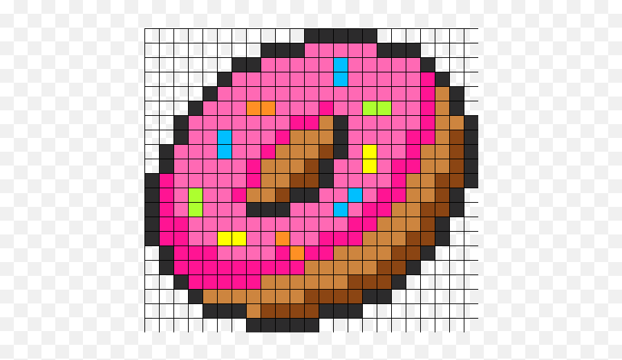 Sprinklesdonutperler By Reginaregenbogen On Kandi Patterns Emoji,Perler Bead Emoji Template